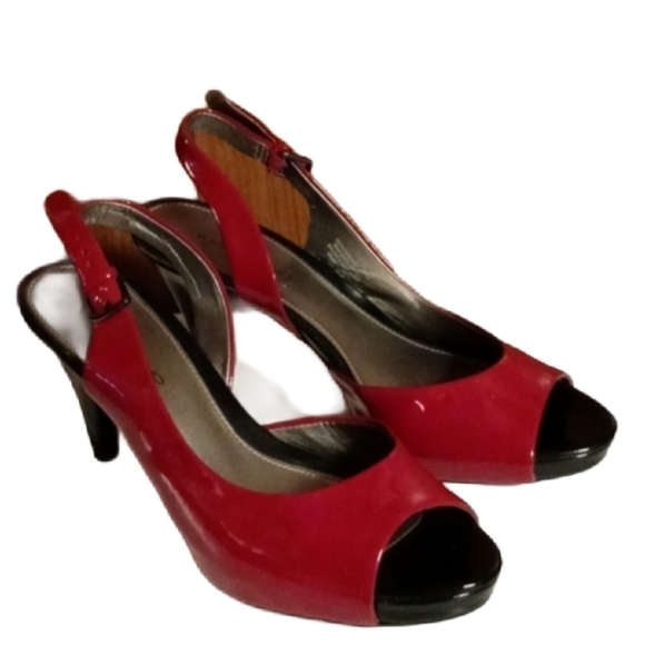 Bandolino slingback sandal dark red size 7 - Picture 1 of 9